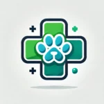 DALL·E 2024-11-12 22.07.21 - A logo for a veterinary clinic featuring a medical cross with a paw print inside, designed to look modern and professional. The logo should use calmin