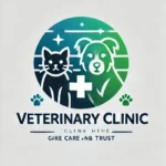 DALL·E 2024-11-12 22.07.23 - A veterinary clinic logo featuring a dog and cat silhouette in a circular shape with a medical cross, designed to look professional and inviting. Use