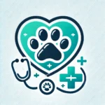 DALL·E 2024-11-12 22.07.32 - A veterinary clinic logo with a heart shape surrounding a paw and cross symbol, designed to be professional and welcoming. Colors should be in soft bl